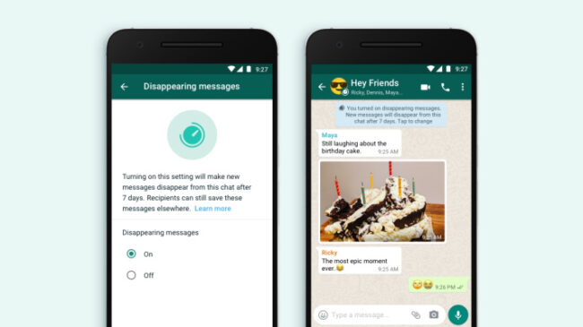 WhatsApp now lets you post ephemeral messages, which disappear after 7 days – TechCrunch 1 Disappearing messages.en US 1