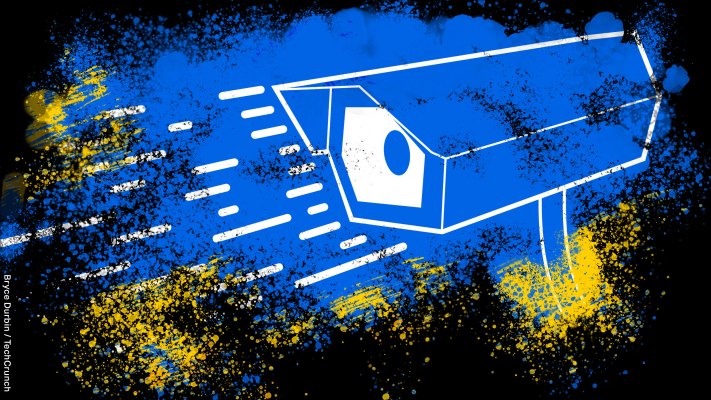 surveillance camera blue yellow