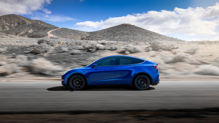 Model Y Side Blue