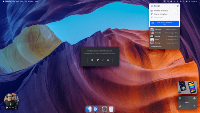 descript 4.0 recording 1920 1080