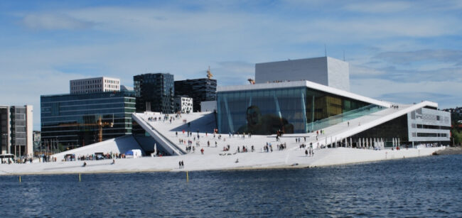 Oslo Opera House seen from Langkaia