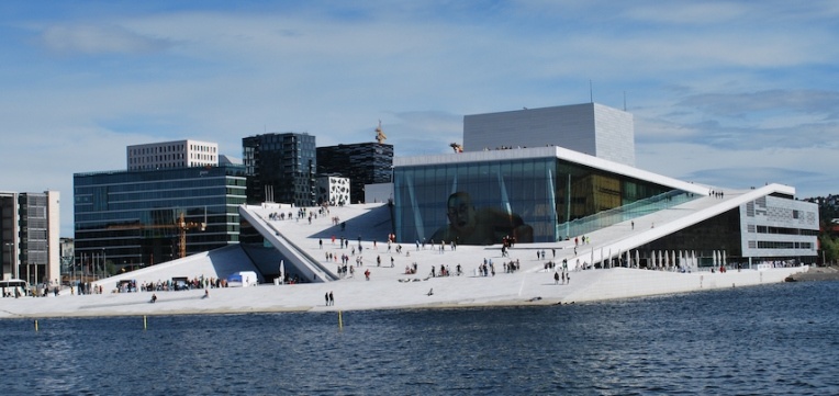 Oslo Opera House seen from Langkaia