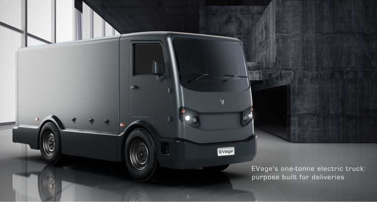 EVages one tonne electric truck purpose built for deliveries