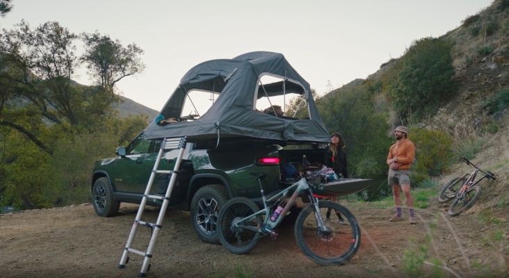 rivian tent bikes