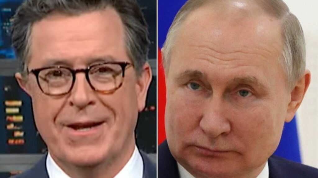 'Suck It, Putin!': Stephen Colbert Taunts Russia After Most Humbling Ukraine Moment Yet 1 625909a82100006ec450621f