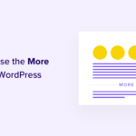 how to use the more block in wordpress og