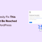 how to easily fix this site cannot be reached error in wordpress og