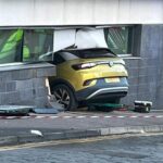 Car smash at Dundee University building