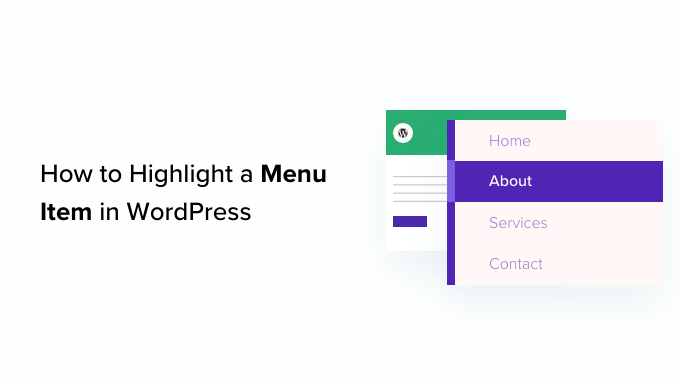 how to highlight a menu item in wordpress og