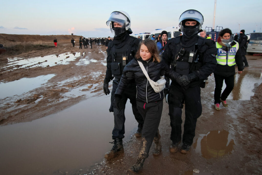 German Police Escort Activist Greta Thunberg and Others Away at Coal Mine Protest 1 German Police Escort Activist Greta Thunberg and Others Away at Coal Mine Protest
