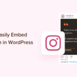 how to easily embed instagram in wordpress og