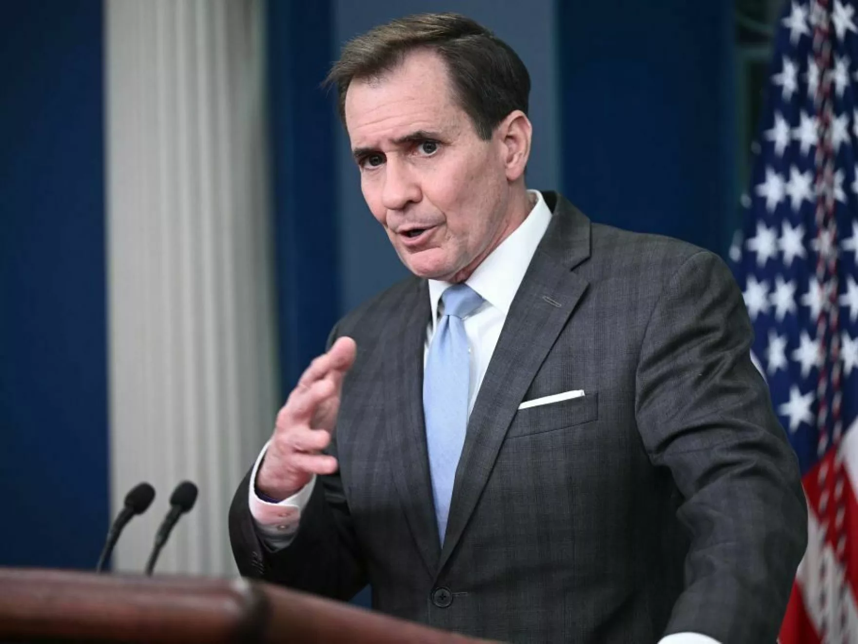 BRENDAN SMIALOWSKI / AFP Via Getty Images The object was tracked over Alaska at an altitude of 40,000 feet over the past 24 hours, John Kirby, a spokesman for the White House National Security Council., said.